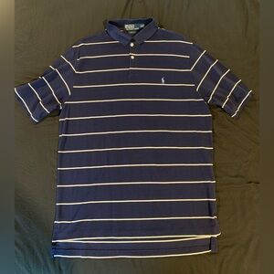 Blue striped Ralph Lauren Polo shirt size M
